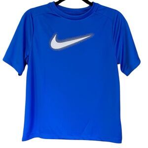 New Nike Dri-FIT Graphic Training Top Big Boy Size Large in Blue